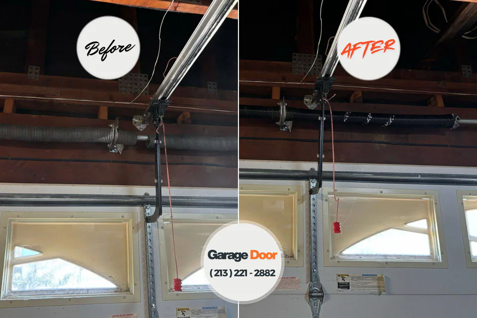 Before and after: garage door repair 61723
